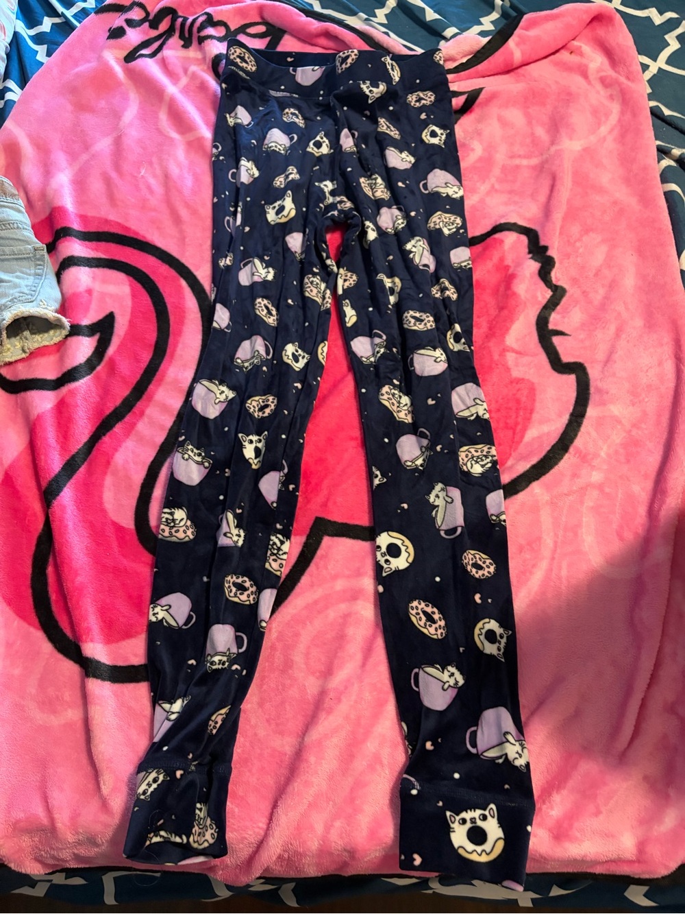 Navy Animal & Donut Print Leggings